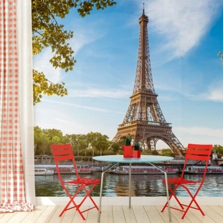 Αυτοκόλλητη Ταπετσαρία τοίχου EIFFEL TOWER - Χάρτες - Πόλεις Sticky 1