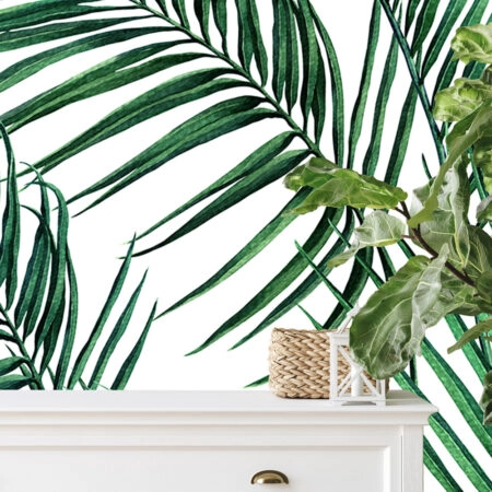 Αυτοκόλλητη Ταπετσαρία τοίχου GREEN TROPICAL PALM LEAVES - Tropical Sticky 1