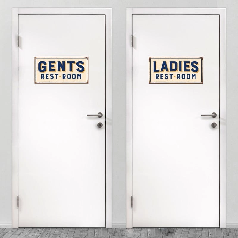 Αυτοκολλητο Πορτας GENTS REST ROOM