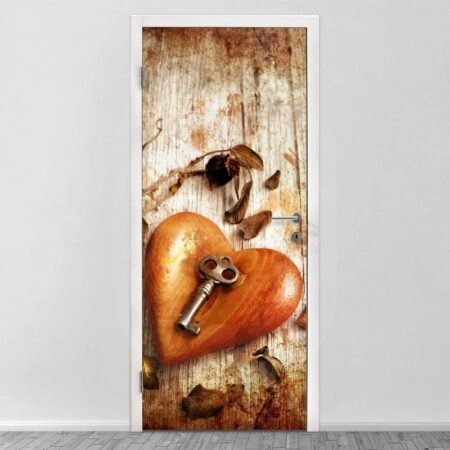 Αυτοκολλητο Πορτας KEY WITH THE HEART