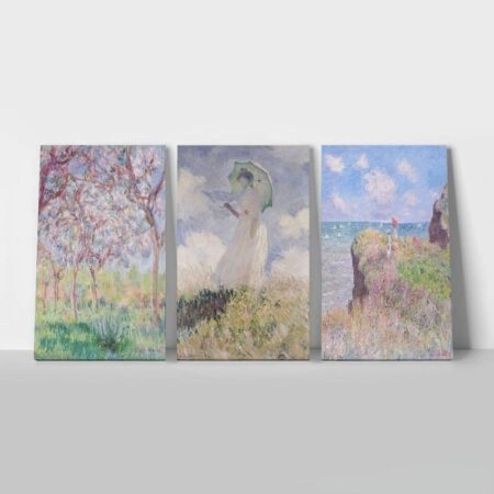 Σετ Τριπτυχος Πινακας σε καμβά MONET - Monet Claude Sticky 1
