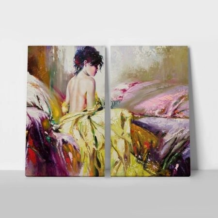 Σετ Δίπτυχος Πινακας σε καμβά NUDE GIRL - Πορτραιτα και Φιγουρες Sticky 1