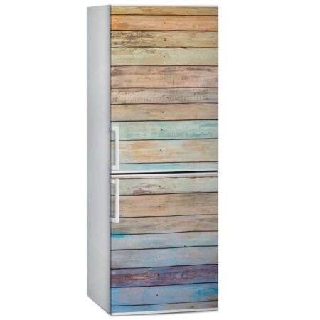 Αυτοκόλλητο ψυγείου OLD COLORED WOOD
