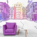 Αυτοκόλλητη Ταπετσαρία τοίχου PASTEL CITY