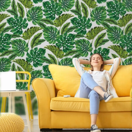 Αυτοκόλλητη Ταπετσαρία τοίχου PHILODENDRON LEAVES