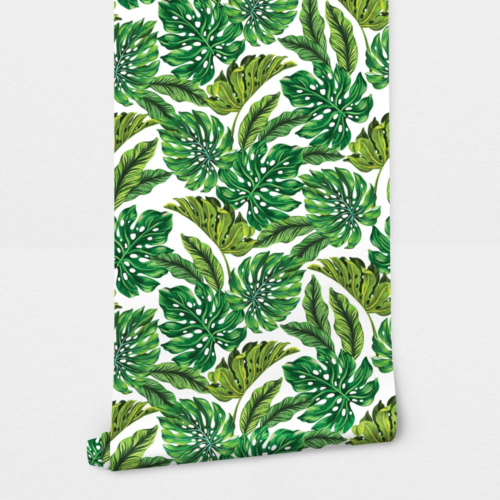 Αυτοκόλλητη Ταπετσαρία τοίχου PHILODENDRON LEAVES