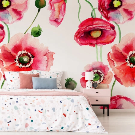 Αυτοκόλλητη Ταπετσαρία τοίχου POPPIES