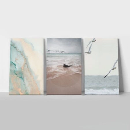 Σετ Τριπτυχος Πινακας σε καμβά SEA BEAUTY - Θαλασσα Sticky 1