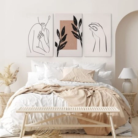 Σετ Τριπτυχος Πινακας σε καμβά WOMEN IN ART