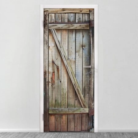 Αυτοκολλητο Πορτας OLD WOODEN DOOR