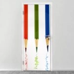 Αυτοκολλητο Πορτας COLORED PENCILS ISOLATED