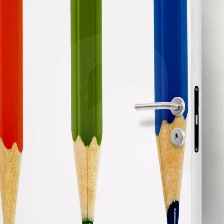 Αυτοκολλητο Πορτας COLORED PENCILS ISOLATED - Αλλα Sticky 1
