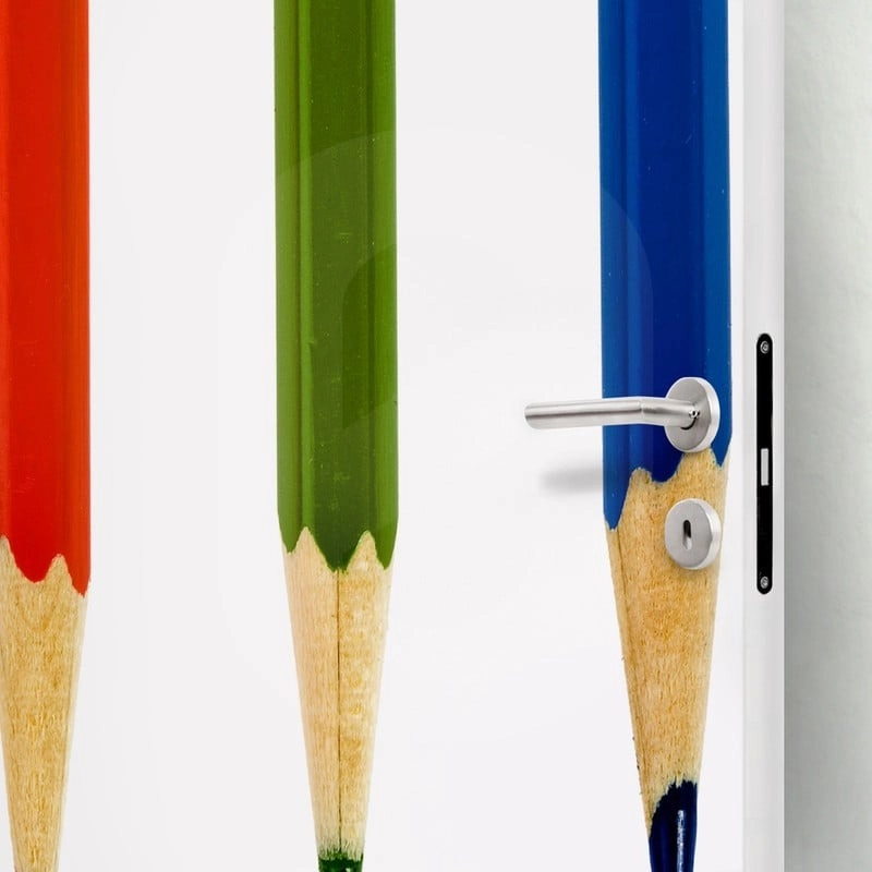 Αυτοκολλητο Πορτας COLORED PENCILS ISOLATED