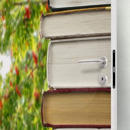 Αυτοκολλητο Πορτας STACK OF BOOKS - Αλλα Sticky 1