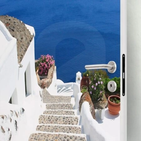 Αυτοκολλητο Πορτας SANTORINI - Τοπία και Φύση Sticky 1