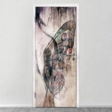 Αυτοκολλητο Πορτας WOMAN BUTTERFLY