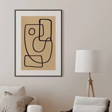 Πόστερ ABSTRACT CHALK LINE ART