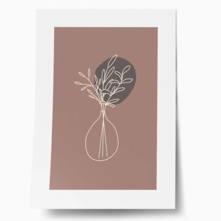 Πόστερ ABSTRACT FLORAL BOTANICAL ART - Lineart Sticky 1