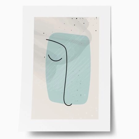 Πόστερ ABSTRACT PASTEL FACE - Lineart Sticky 1