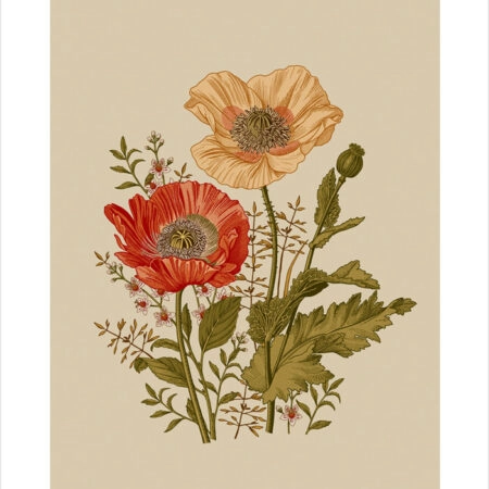 Πόστερ BAROQUE FLOWERS - Botanical - Λουλούδια Sticky 3