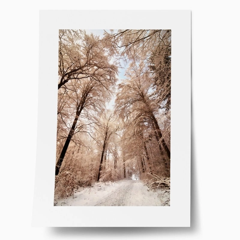 Πόστερ BEIGE WINTER FOREST