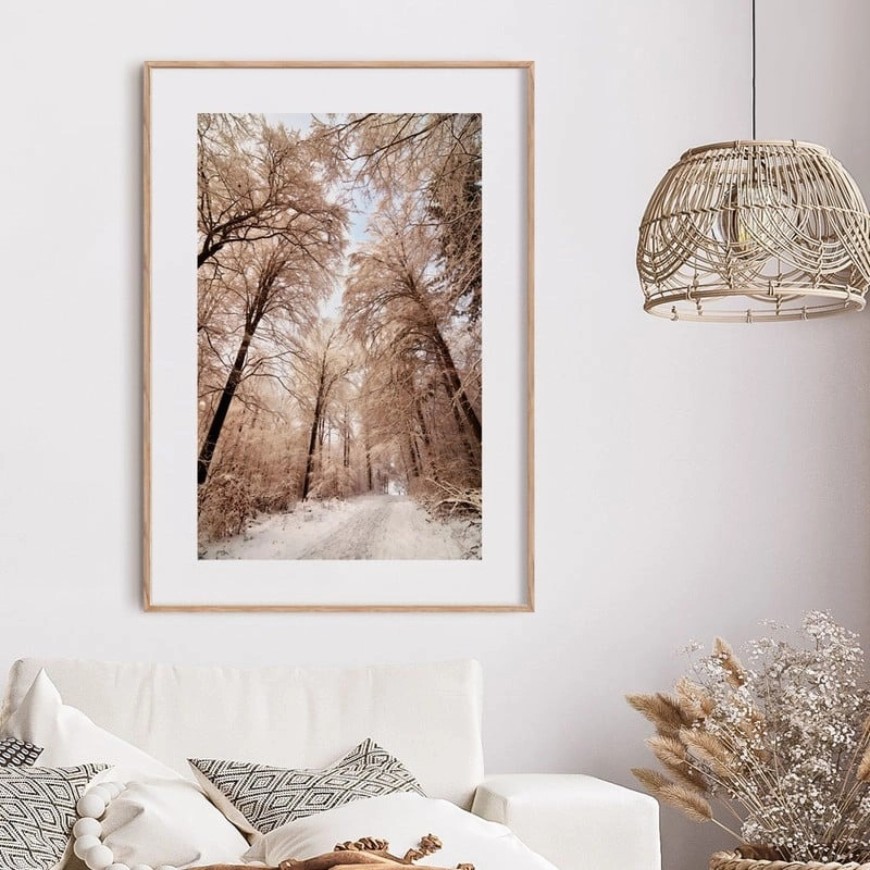 Πόστερ BEIGE WINTER FOREST