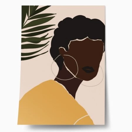 Πόστερ BLACK WOMAN ILLUSTRATION - Πορτραιτα - Φιγουρες Sticky 1