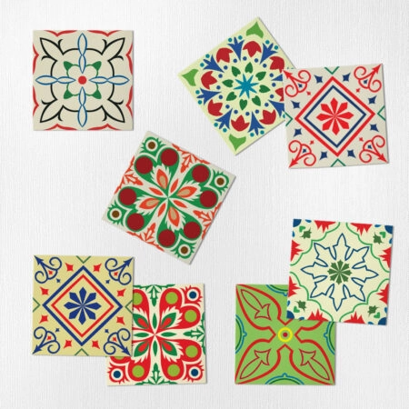Αυτοκόλλητα Πλακάκια COLORFUL CLASSIC SET 8 τμχ - Αυτοκόλλητα Πλακακια Sticky 1