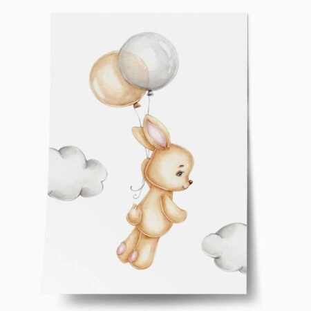 Πόστερ FLYING BALOON BUNNY - Παιδικά Sticky 1