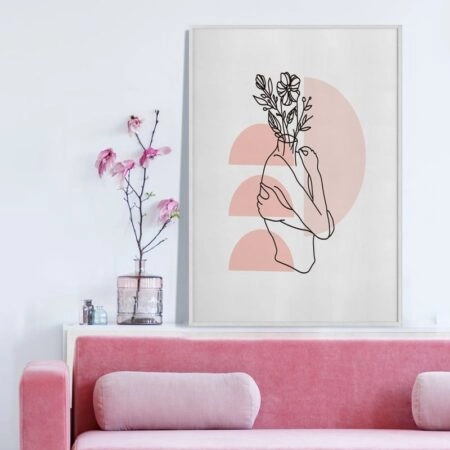 Πόστερ MINIMALISTIC WOMEN FACES WITH FLOWERS 1