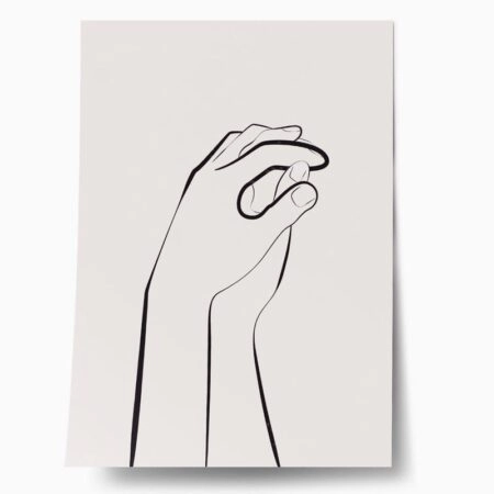 Πόστερ MINIMALIST HANDS LINE ART - Lineart Sticky 1