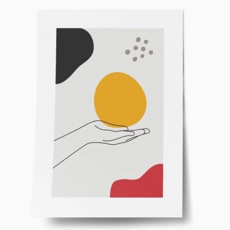 Πόστερ MINIMAL LINE ART HANDS - Abstract - Αφηρημένα Sticky 1