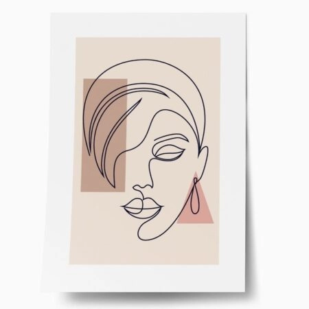 Πόστερ MINIMAL WOMAN FACE - Lineart Sticky 1