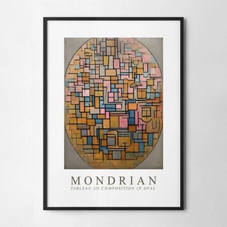 Πόστερ MONDRIAN - TABLEAU III COMPOSITION IN OVAL