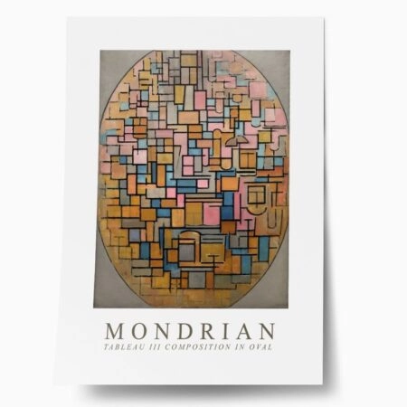 Πόστερ MONDRIAN - TABLEAU III COMPOSITION IN OVAL - Διασημοι Ζωγραφοι Sticky 1