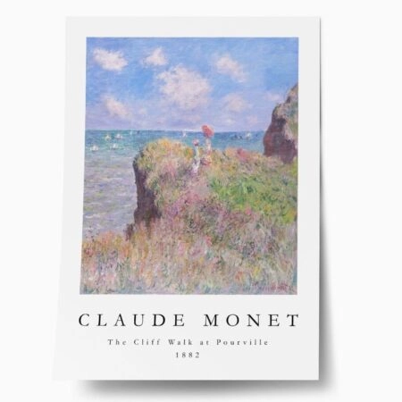 Πόστερ MONET - THE CLIFF WALK AT POURVILLE - Διασημοι Ζωγραφοι Sticky 1