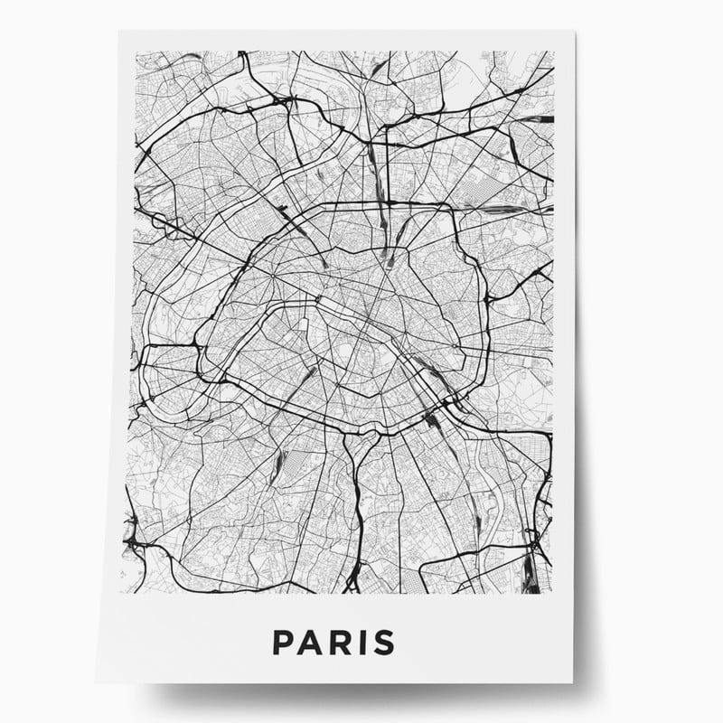 Πόστερ PARIS MAP