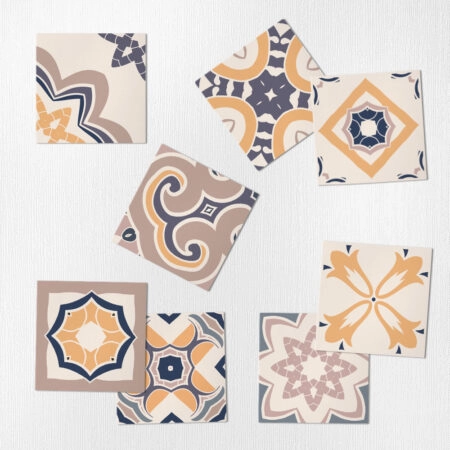 Αυτοκόλλητα Πλακάκια PASTEL VINTAGE SET 8 τμχ - Αυτοκόλλητα Πλακακια Sticky 1