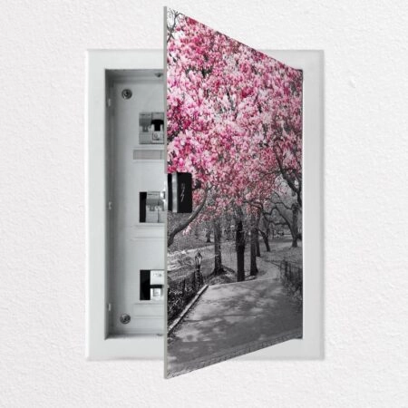 Aυτοκόλλητο ηλεκτρολογικού πίνακα PINK BLOSSOM PARK - Αυτοκολλητα για ηλεκτρολογικούς πίνακες Sticky 1