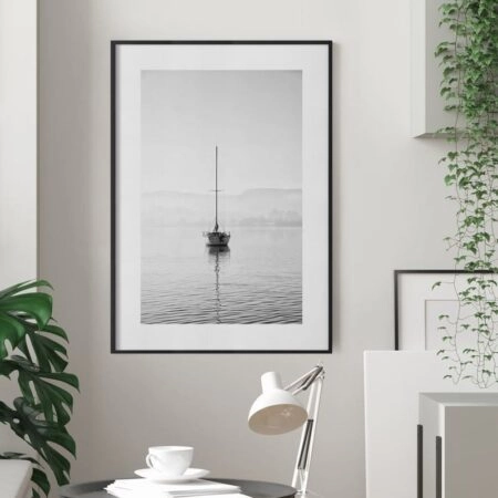 Πόστερ SAILING YACHT IN CALM LAKE