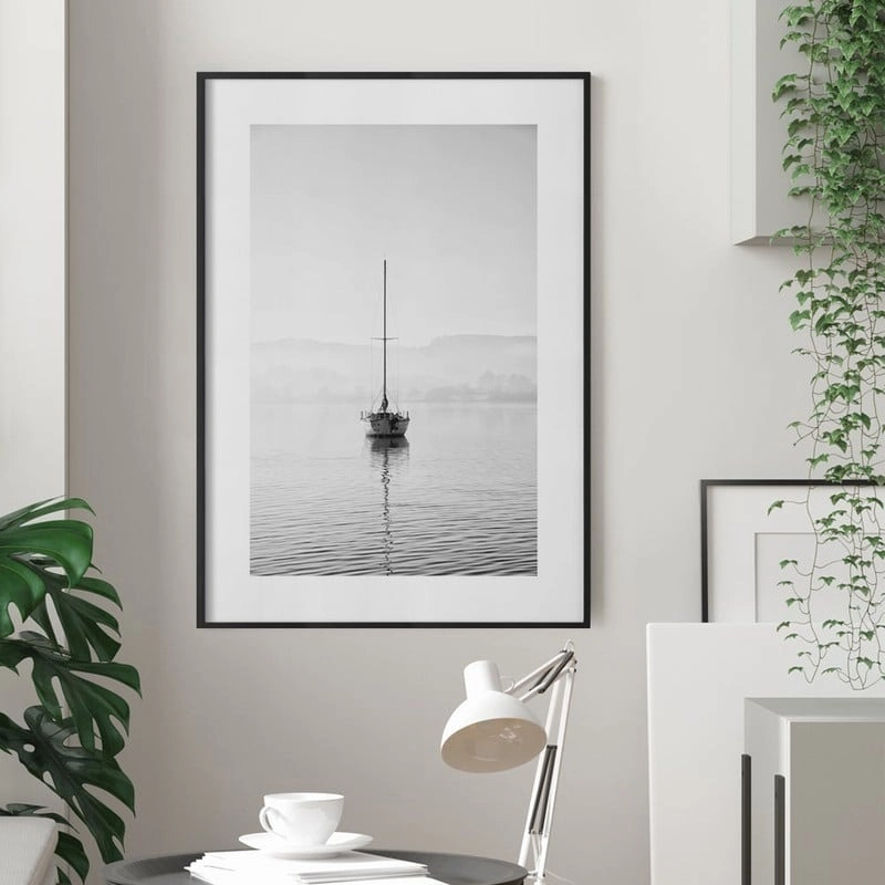 Πόστερ SAILING YACHT IN CALM LAKE