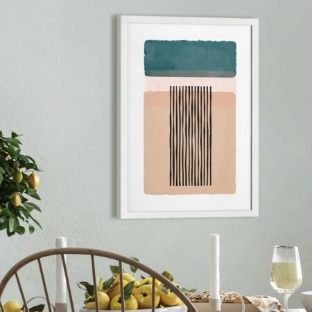 Πόστερ TURQUOISE AND PINK ABSTRACT - Abstract - Αφηρημένα