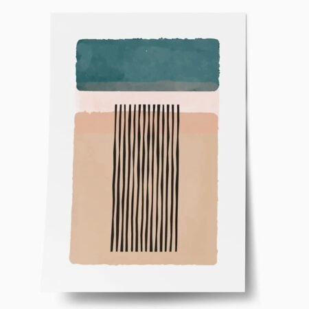 Πόστερ TURQUOISE AND PINK ABSTRACT - Abstract - Αφηρημένα Sticky 1
