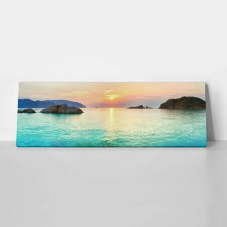 Πίνακας Πανοραμικός TURQUOISE SUNSET - Νησια Sticky 1