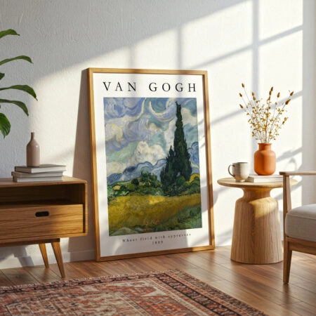 Πόστερ VAN GOGH - WHEAT FIELD WITH CYPRESS TREES - Διασημοι Ζωγραφοι