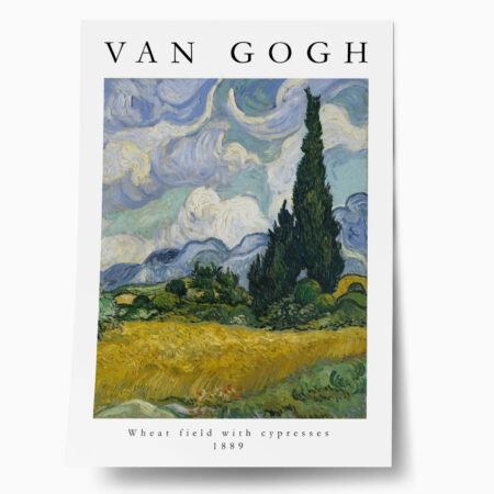 Πόστερ VAN GOGH - WHEAT FIELD WITH CYPRESS TREES - Διασημοι Ζωγραφοι Sticky 1