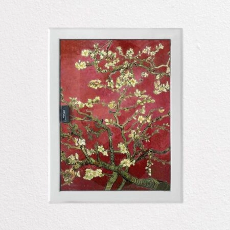 Aυτοκόλλητο ηλεκτρολογικού πίνακα VAN GOGH - ALMOND BLOSSOM RED