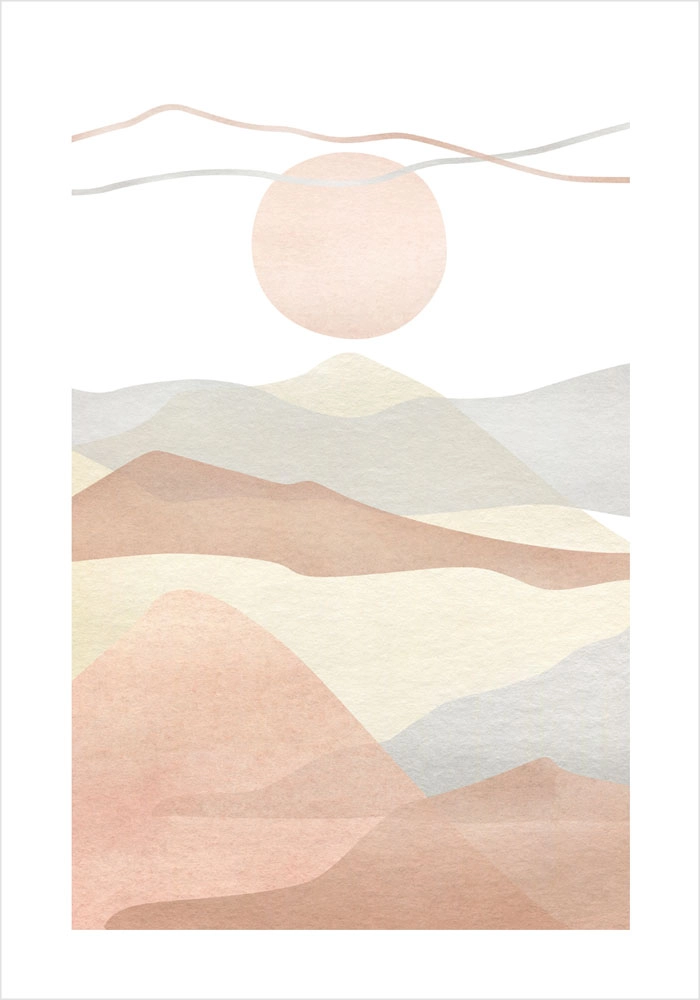 Πόστερ WATERCOLOR MINIMAL LANDSCAPE