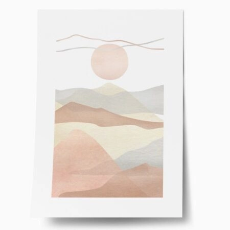 Πόστερ WATERCOLOR MINIMAL LANDSCAPE - Τοπια - Φυση Sticky 1