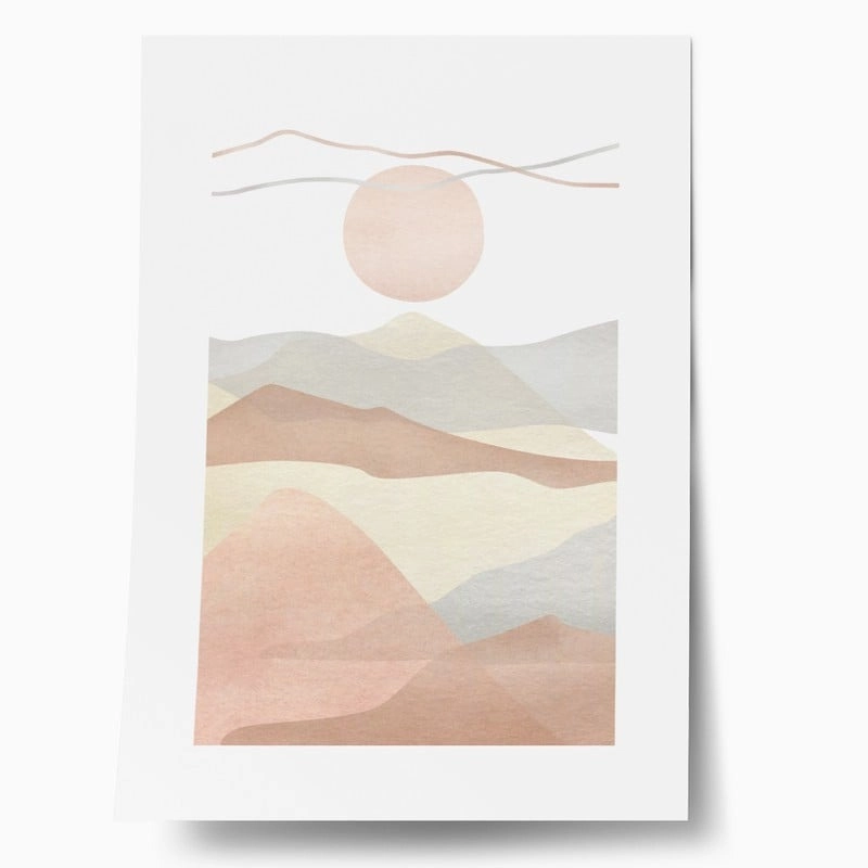Πόστερ WATERCOLOR MINIMAL LANDSCAPE